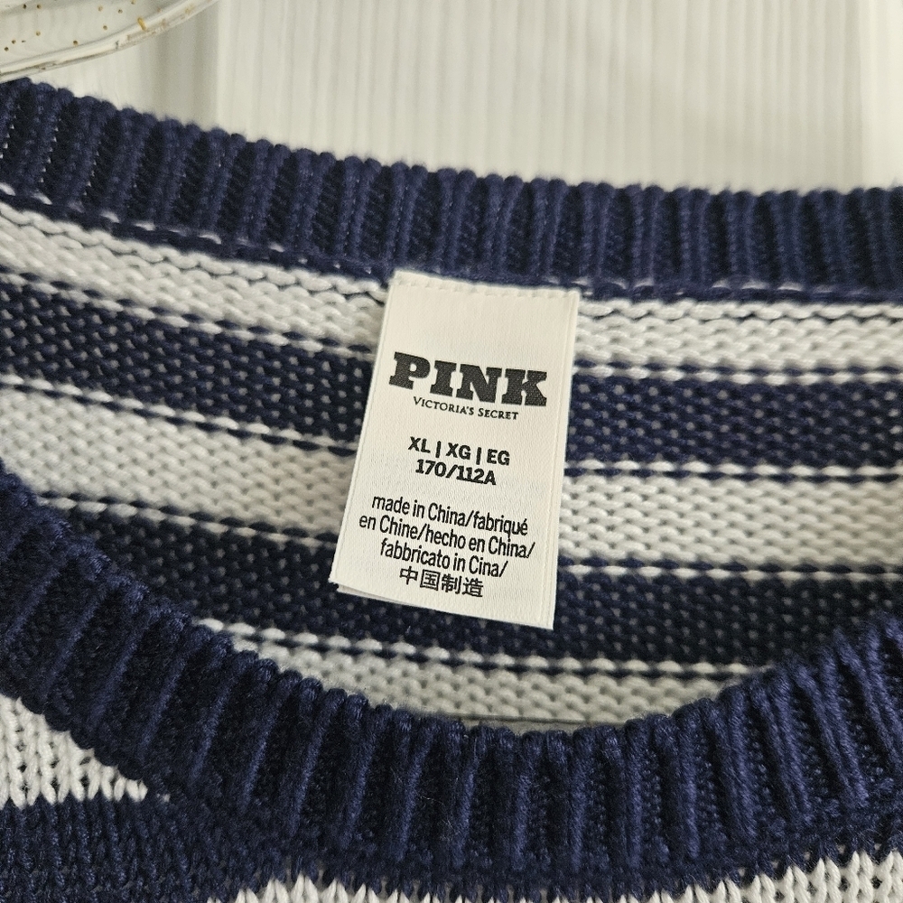 NWOT PINK By Victoria's Secret Cambridge Knit Sweater - Picture 5 of 6